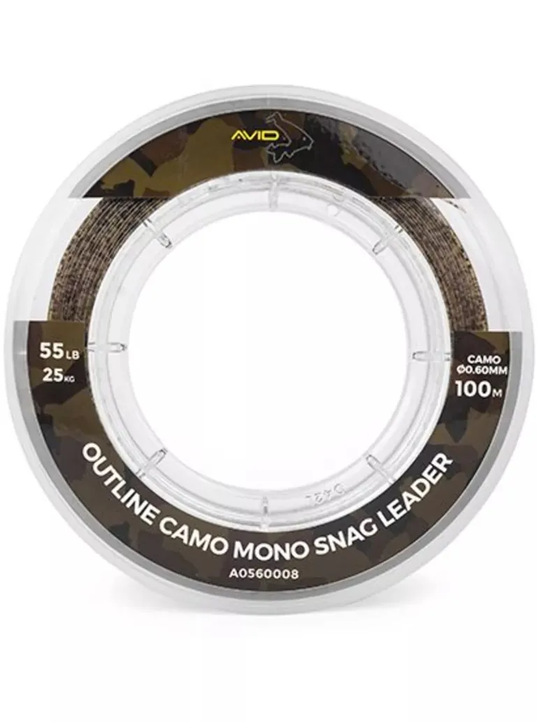 Outline Camo Mono Snag Leader 55Lb 100M