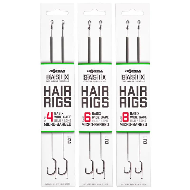 Basix Hair Rigs Wide Gape