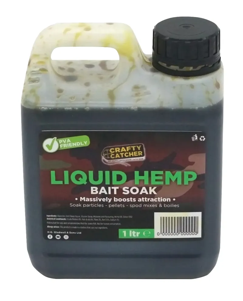 Crafty Catcher Liquid Hemp Bait Soak 1L