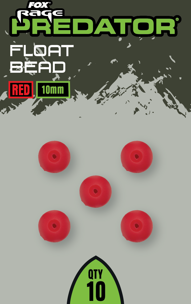 Float Bead 10mm red-1