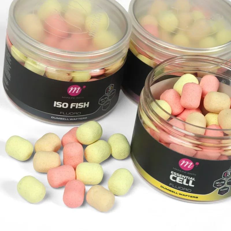 ISO Sweet Fluoro Dumbell Wafters - 12 x 15mm PYW Mix-2