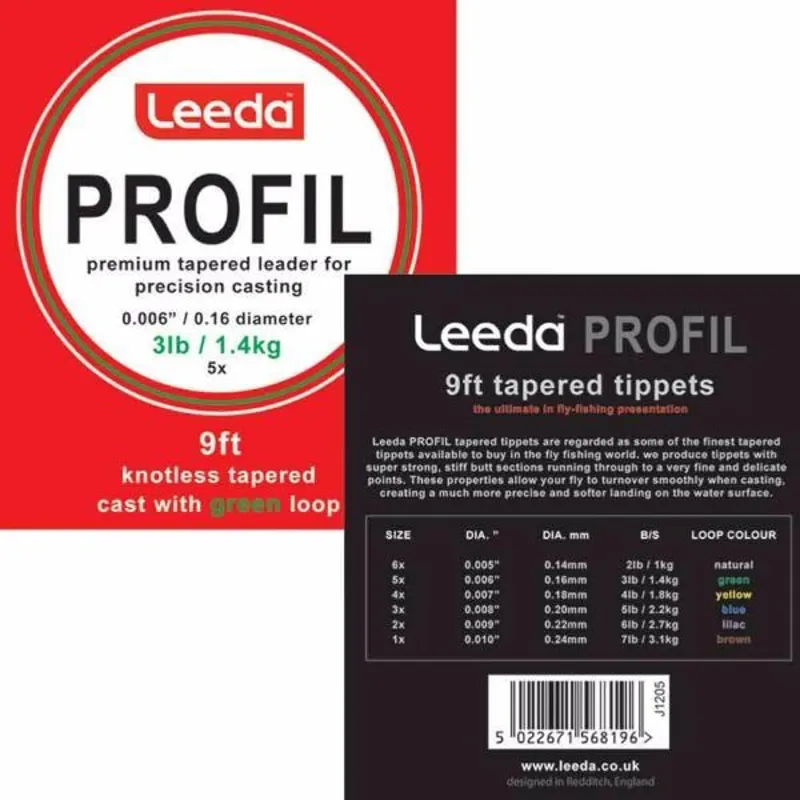 Profil Casts Tapered Tippet 3lb 5X