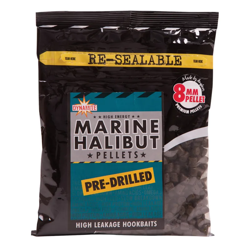 Marine Halibut Pellets Pre-Drilled