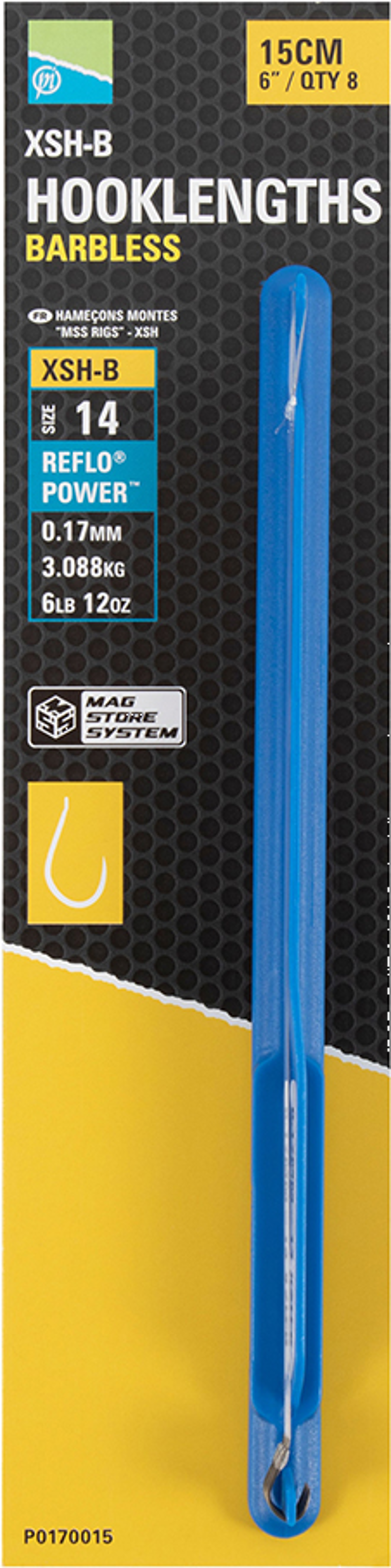 XSH-B Spade End 6 15cm Hookengths Barbless