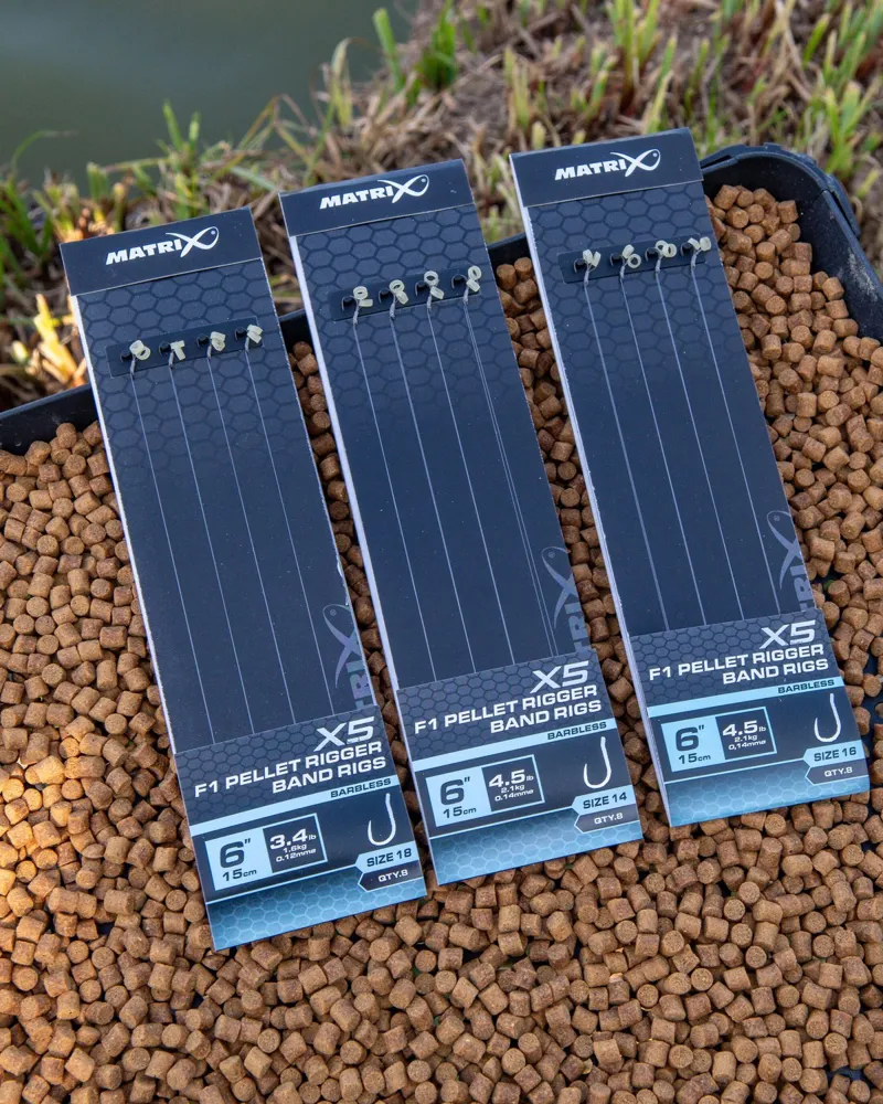 Matrix X5 F1 Pellet Rigger 15cm Band Rigs-5