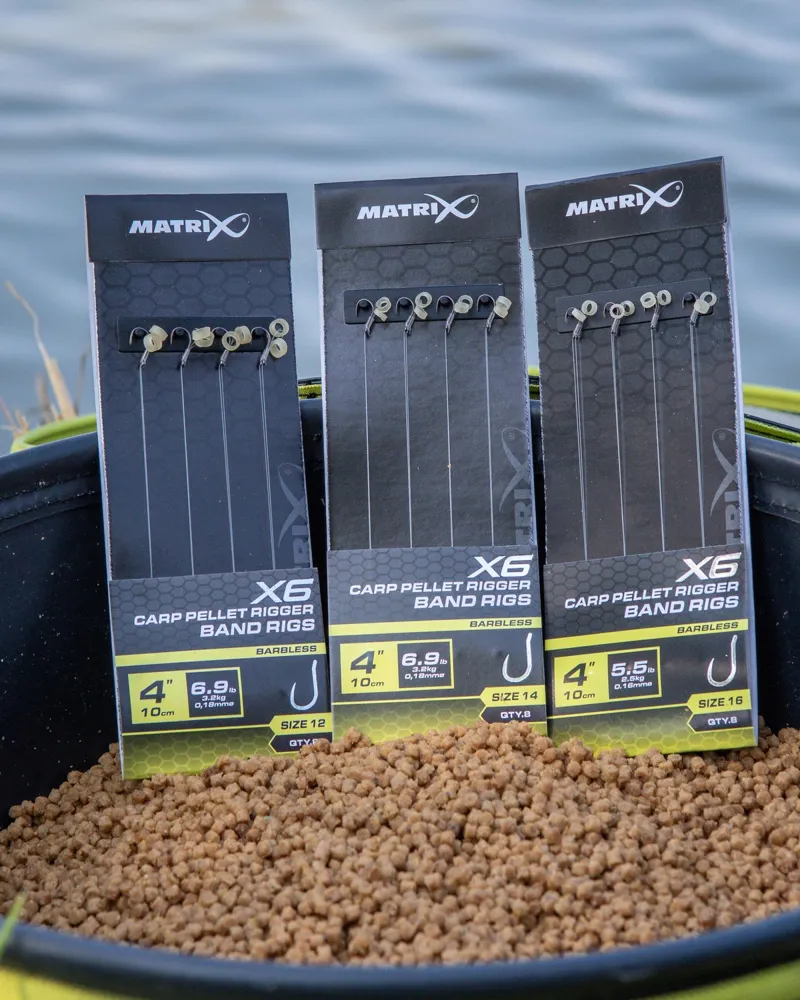 Matrix X6 Carp Pellet Rigger 10cm Band Rigs-1