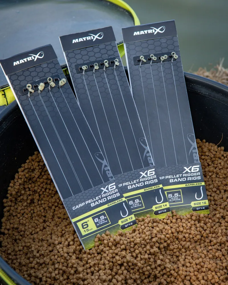 Matrix X6 Carp Pellet Rigger 15cm Band Rigs-3