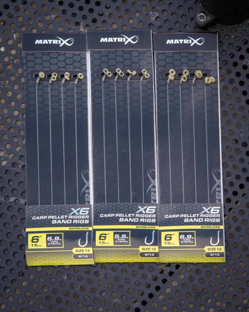 Matrix X6 Carp Pellet Rigger 15cm Band Rigs-4
