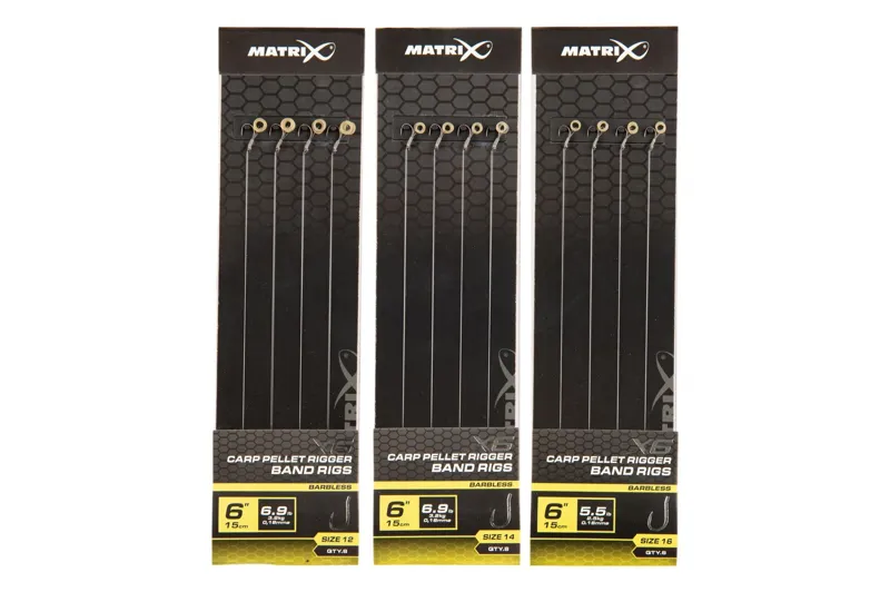 Matrix X6 Carp Pellet Rigger 15cm Band Rigs