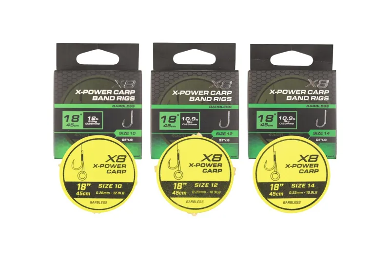 Matrix X8 X-Power Carp 45cm Band Rigs