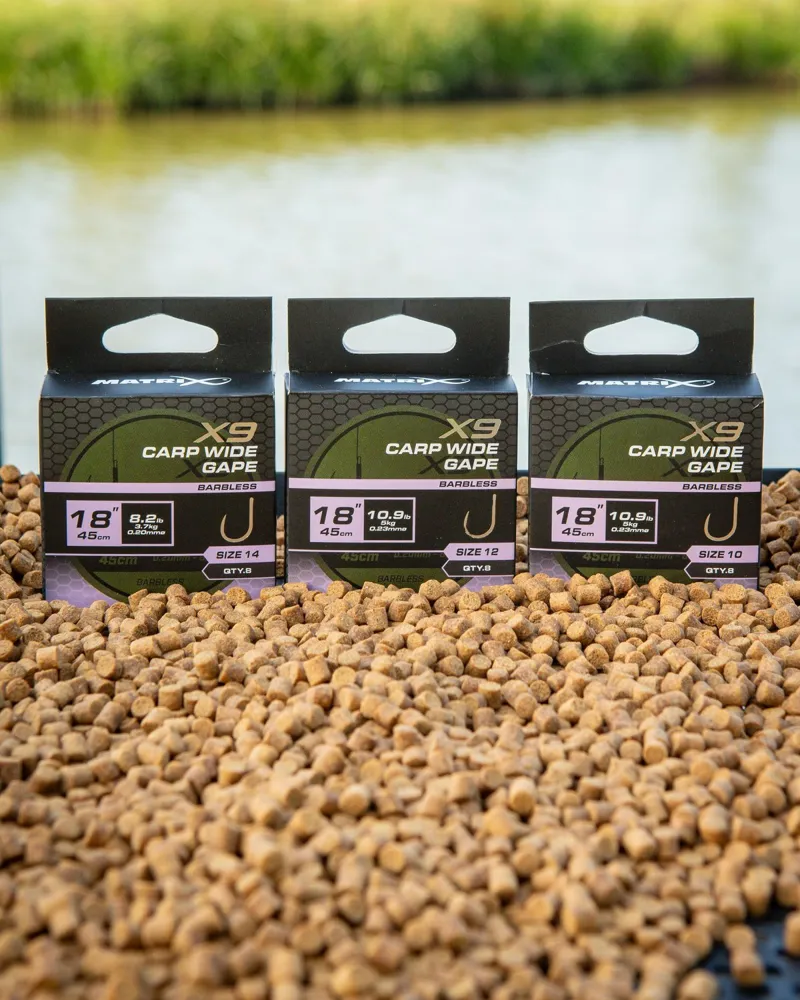 Matrix X9 Carp Wide Gape 45cm Band Rigs-5