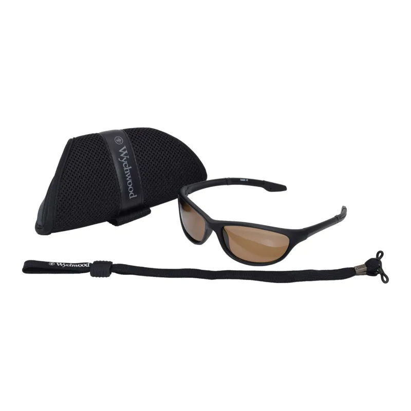 Wychwood Wrap Around Polarised Sunglasses Brown Lens-1
